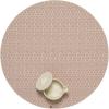 Martha by Martha Stewart | Chilewich Boxwood Placemats in Wheat – Set of 4 – Easy Care Woven Tabletop Textiles – Indoor/Outdoor – 15″ Round(Burnt Coral)