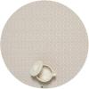 Martha by Martha Stewart | Chilewich Boxwood Placemats in Wheat – Set of 4 – Easy Care Woven Tabletop Textiles – Indoor/Outdoor – 15″ Round(Flax)