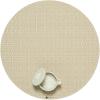 Martha by Martha Stewart | Chilewich Boxwood Placemats in Wheat – Set of 4 – Easy Care Woven Tabletop Textiles – Indoor/Outdoor – 15″ Round(Wheat)