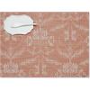 Martha by Martha Stewart | Chilewich Damask Placemats in Sea – Set of 4 – Easy Care Woven Tabletop Textiles – Indoor/Outdoor – 18.5″ x 13.5″ Rectangle(Burnt Coral)
