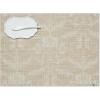 Martha by Martha Stewart | Chilewich Damask Placemats in Sea – Set of 4 – Easy Care Woven Tabletop Textiles – Indoor/Outdoor – 18.5″ x 13.5″ Rectangle(Flax)