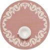 Martha by Martha Stewart | Chilewich Scroll Round Set of 4 Placemats in Burnt Coral(Burnt Coral)