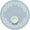 Martha by Martha Stewart | Chilewich Scroll Round Set of 4 Placemats in Burnt Coral(Sea)