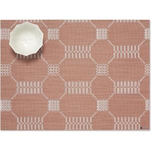 Martha by Martha Stewart | Chilewich Coverlet Placemats in Burnt Coral – Set of 4 – Easy Care Woven Tabletop Textiles – Indoor/Outdoor – 18.5″ x 13.5″ Rectangle(Burnt Coral)