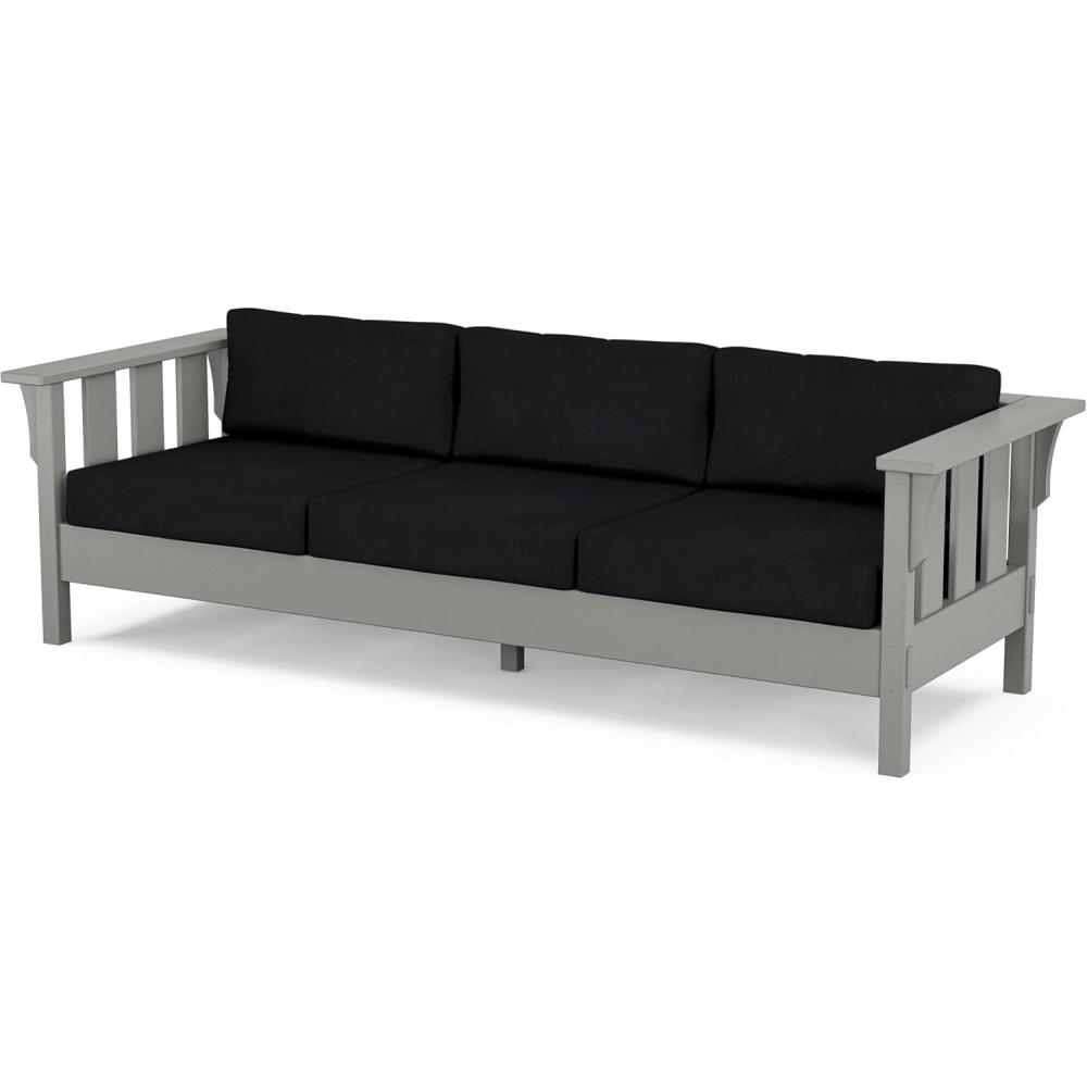 image:imageMartha Stewart by POLYWOOD Acadia Deep Seating Sofa in Slate GreyNatural LinenSlate Grey Midnight Linen