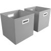 Martha Stewart Essential Closet Home Storage and Organization for Storing Sweaters, Blankets, Handbags, Hanging Shirts Accessories, 4-Shelf Hanging Organizer with 2 Craft Cubes, Stone