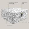 Martha Stewart Essential Collapsible Stackable Decorative Home Storage Organization With Lidded Tops, Set of 2 Lidded Storage Boxes, Bedford Floral(Bedford Floral)