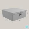 Martha Stewart Essential Collapsible Stackable Decorative Home Storage Organization With Lidded Tops, Set of 2 Lidded Storage Boxes, Bedford Floral(Grey)