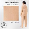 Martha Stewart Waffle 2-Piece Notch Collar Long Sleeve Button Down Pajama Set for Women