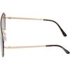 Martha Stewart Women Protective Metal Aviator Pilot Sunglasses(Gold & Tortoise)