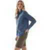 Martha Stewart Women’s Chambray Shirt, Denim Shacket, Button Down Jean Top, Long Sleeve(Vintage Wash)
