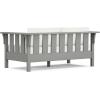 Martha Stewart by POLYWOOD® Acadia 4-Piece Deep Seating Set with Loveseat in Teak/Dune Burlap(Slate Grey / Natural Linen)
