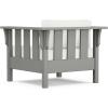 Martha Stewart by POLYWOOD® Acadia 4-Piece Deep Seating Set with Loveseat in Teak/Dune Burlap(Slate Grey / Natural Linen)