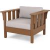 Martha Stewart by POLYWOOD® Acadia 4-Piece Deep Seating Set with Loveseat in Teak/Dune Burlap(Teak / Dune Burlap)