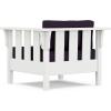 Martha Stewart by POLYWOOD® Acadia 4-Piece Deep Seating Set with Loveseat in Teak/Dune Burlap(White / Navy Linen)