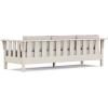Martha Stewart by POLYWOOD® Acadia Deep Seating Sofa in Slate Grey/Natural Linen(Sand / Dune Burlap)