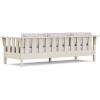 Martha Stewart by POLYWOOD® Acadia Deep Seating Sofa in Slate Grey/Natural Linen(Sand / Leaf Dune Burlap)
