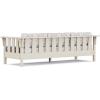 Martha Stewart by POLYWOOD® Acadia Deep Seating Sofa in Slate Grey/Natural Linen(Sand / Trellis Dune Burlap)