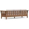 Martha Stewart by POLYWOOD® Acadia Deep Seating Sofa in Slate Grey/Natural Linen(Teak / Dune Burlap)