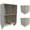 Martha Stewart Essential Closet Home Storage and Organization for Storing Sweaters, Blankets, Handbags, Hanging Shirts Accessories, 4-Shelf Hanging Organizer with 2 Craft Cubes, Cottage Dot