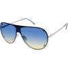Martha Stewart Women Protective Metal Aviator Pilot Sunglasses(Silver & Blue)
