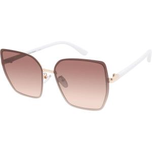 Martha Stewart Women Cat Eye Sunglasses(Rose Gold & White)