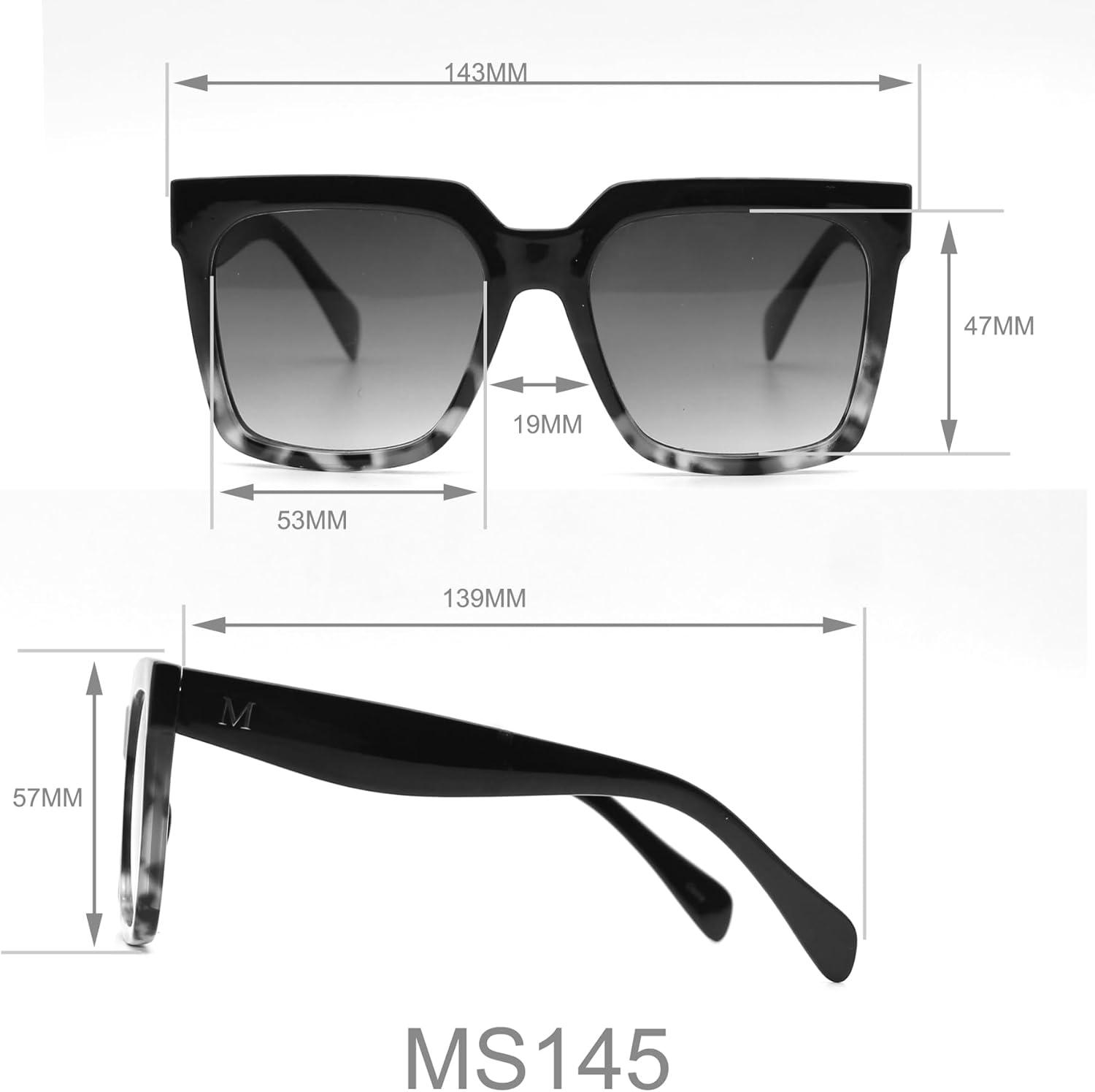 image:imageMartha Stewart womens Ms145 Oversized Uv400 Protective Square Sunglasses Timeless Gifts for Her 53mm Square Sunglasses