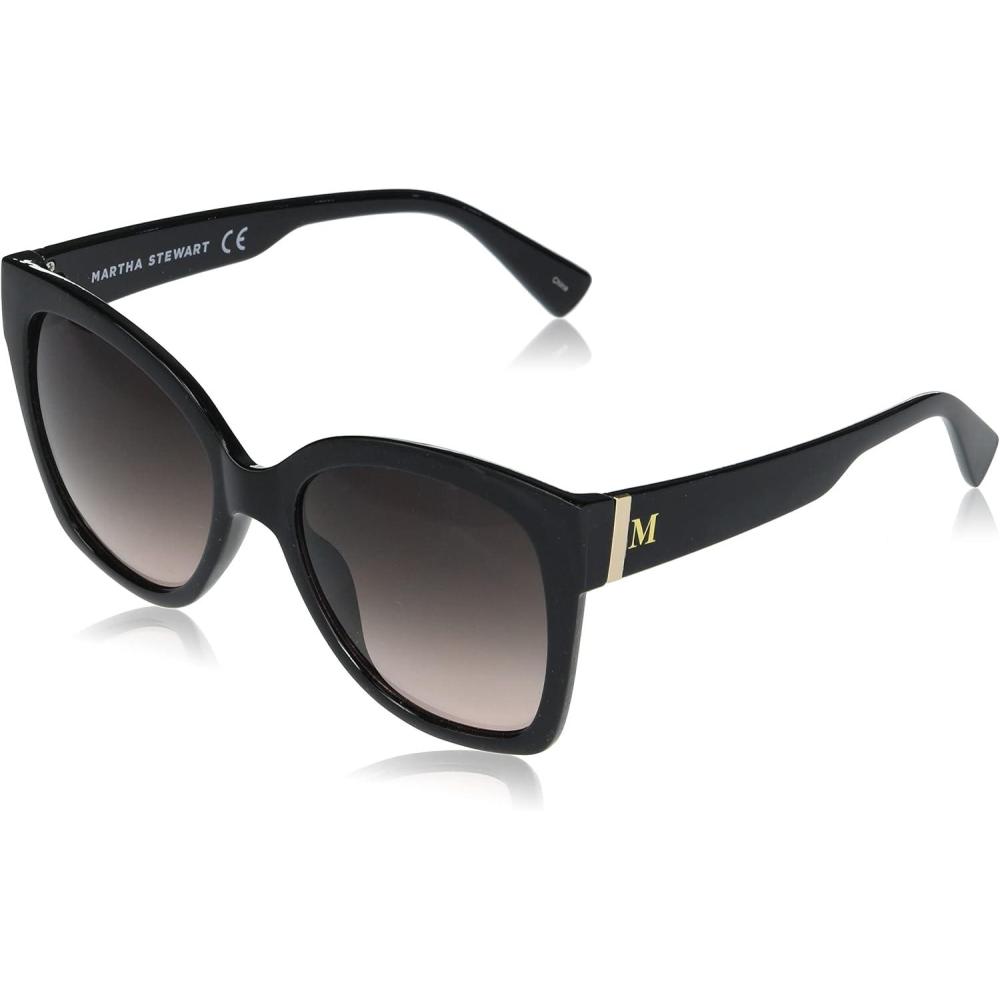 image:imageMartha Stewart Womens Ms126 Oversized Uv400 Protective Cat Eye Square SunglassesTimeless Gifts for Her 54mmBlack