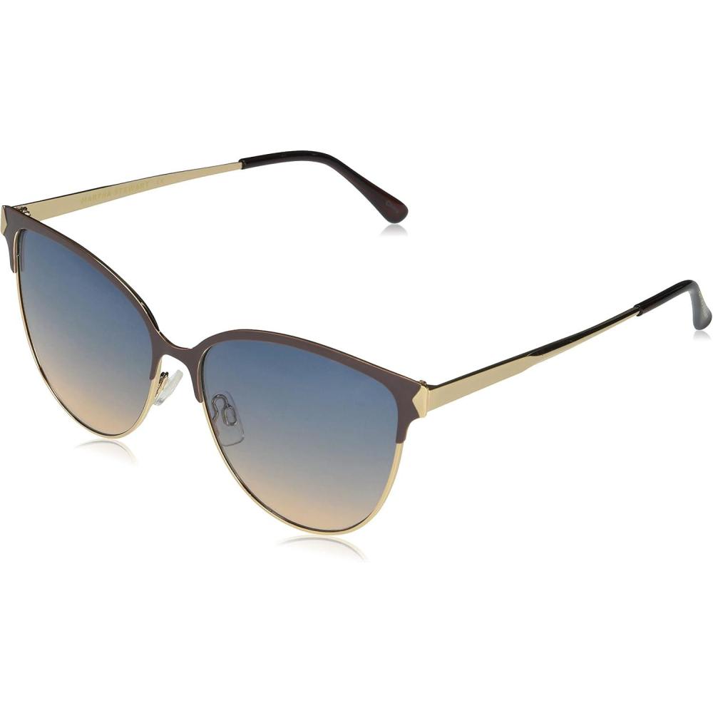 image:imageMartha Stewart Womens Ms142 Retro Metal Uv400 Protective Cat Eye SunglassesTimeless Gifts for Her 57mmBrown and Gold