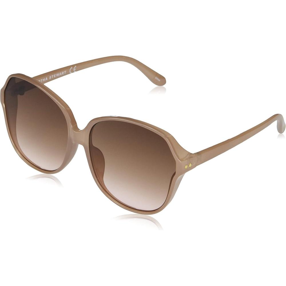 image:imageMartha Stewart womens Ms101 Oversized Uv400 Protective Round Sunglasses Timeless Gifts for Her 635mm Round SunglassesNude