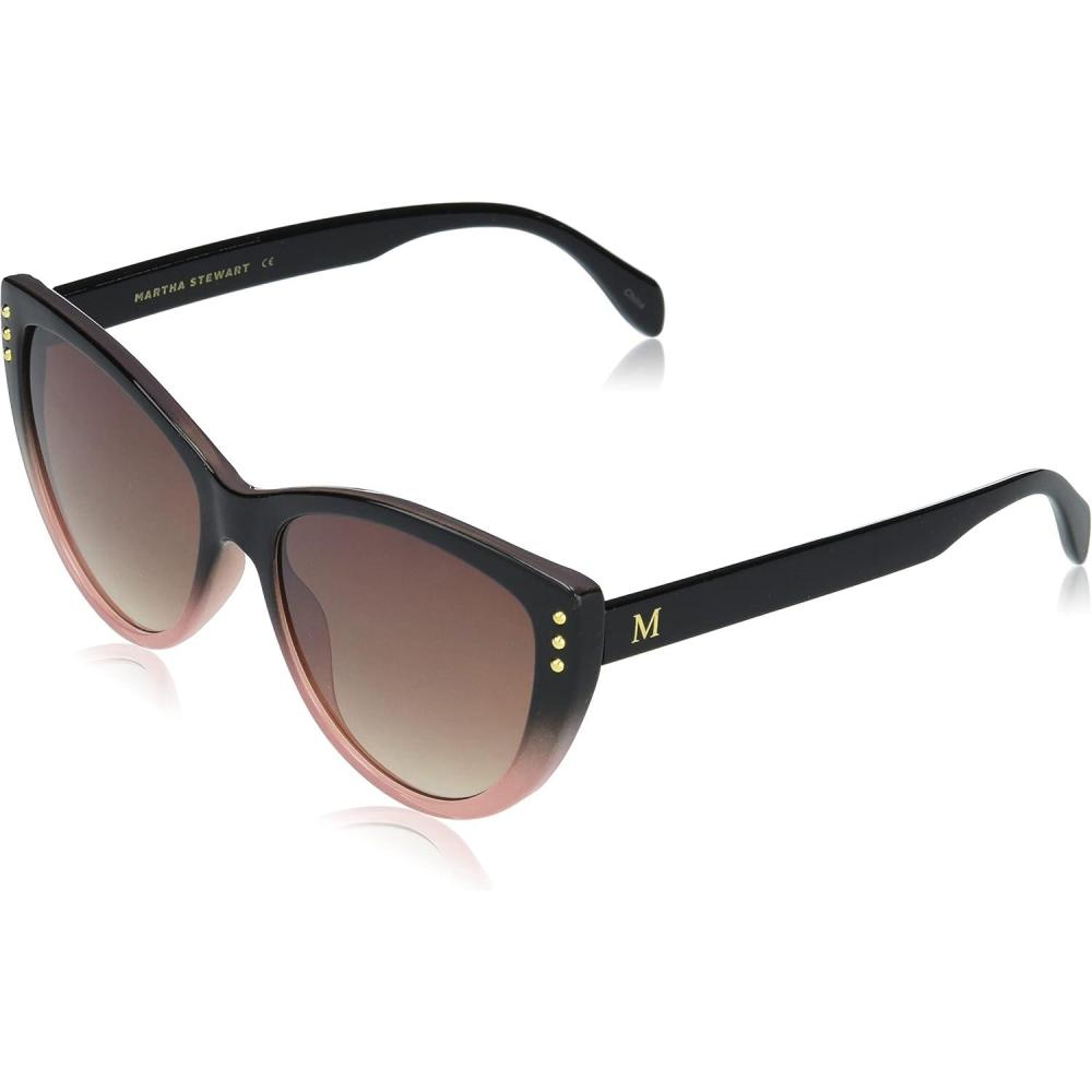 image:imageMartha Stewart womens Ms117 Glamorous Uv400 Protective Cat Eye Sunglasses Timeless Gifts for Her 55mm Cat Eye SunglassesWine Fade