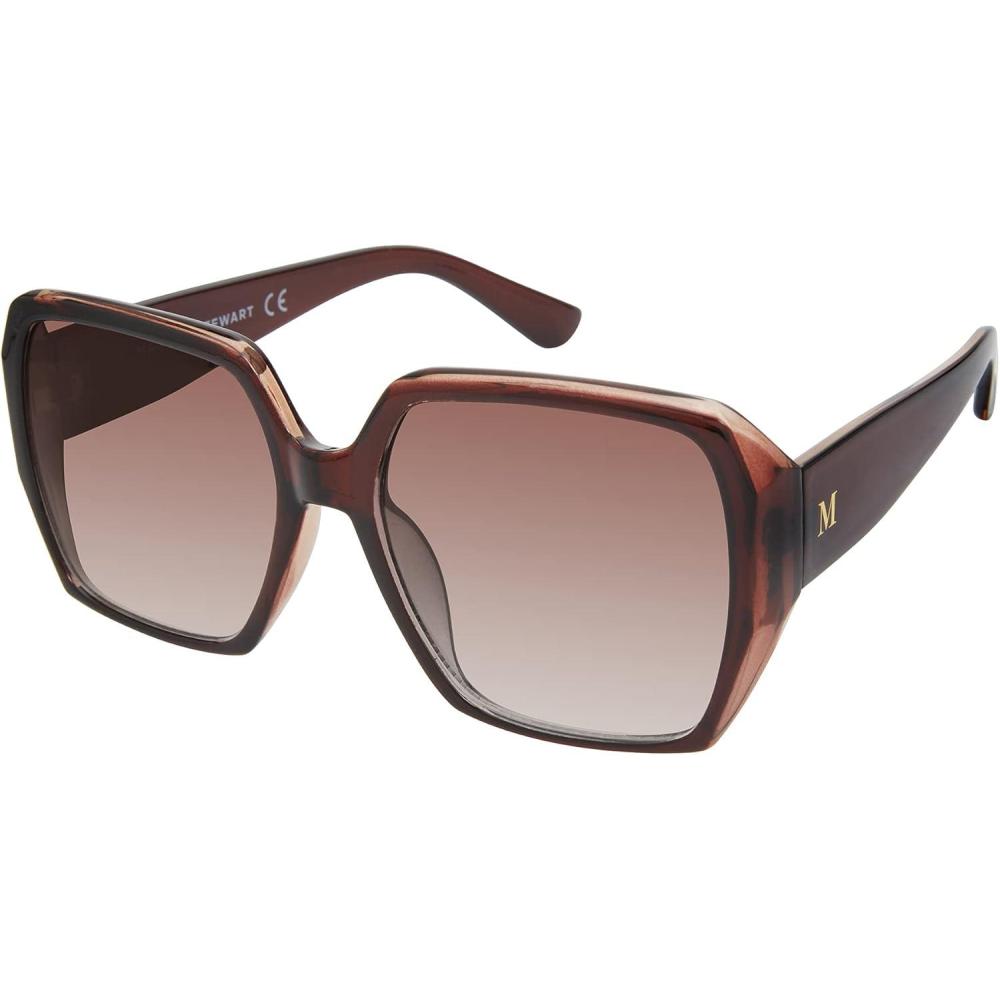 image:imageMartha Stewart womens Ms123 Modern Uv400 Protective Square Sunglasses Timeless Gifts for Her 58mm Square SunglassesBrown