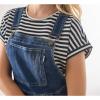 Martha Stewart Women’s Garden Shortall, Stretchy Denim Bib Shorts, Casual Summer Romper, Utility Dungarees(Vintage Wash)
