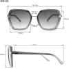 Martha Stewart Women’s Ms125 Ombre Uv400 Protective Geometric Hexagonal Sunglasses-Timeless Gifts for Her, 55mm(Brown Fade)