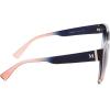 Martha Stewart Women’s Ms126 Oversized Uv400 Protective Cat Eye Square Sunglasses-Timeless Gifts for Her, 54mm(Blue and Nude)