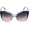 Martha Stewart Women’s Ms126 Oversized Uv400 Protective Cat Eye Square Sunglasses-Timeless Gifts for Her, 54mm(Blue and Nude)