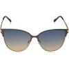 Martha Stewart Women’s Ms142 Retro Metal Uv400 Protective Cat Eye Sunglasses-Timeless Gifts for Her, 57mm(Brown and Gold)