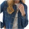 Martha Stewart Women’s Vintage Denim Jacket, Utility Workwear Overshirt, Button-Front Cotton Top with Pockets, Casual Layer(Vintage Wash)