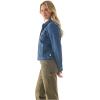 Martha Stewart Women’s Vintage Denim Jacket, Utility Workwear Overshirt, Button-Front Cotton Top with Pockets, Casual Layer(Vintage Wash)