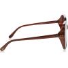 Martha Stewart womens Ms101 Oversized Uv400 Protective Round Sunglasses – Timeless Gifts for Her, 63.5mm Round Sunglasses(Brown)
