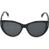 Martha Stewart womens Ms117 Glamorous Uv400 Protective Cat Eye Sunglasses – Timeless Gifts for Her, 55mm Cat Eye Sunglasses(Black)