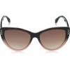 Martha Stewart womens Ms117 Glamorous Uv400 Protective Cat Eye Sunglasses – Timeless Gifts for Her, 55mm Cat Eye Sunglasses(Wine Fade)