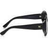 Martha Stewart womens Ms123 Modern Uv400 Protective Square Sunglasses – Timeless Gifts for Her, 58mm Square Sunglasses(Black)