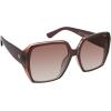 Martha Stewart womens Ms123 Modern Uv400 Protective Square Sunglasses – Timeless Gifts for Her, 58mm Square Sunglasses(Brown)