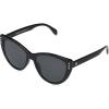 Martha Stewart womens Ms117 Glamorous Uv400 Protective Cat Eye Sunglasses – Timeless Gifts for Her, 55mm Cat Eye Sunglasses(Black)