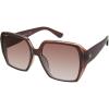 Martha Stewart womens Ms123 Modern Uv400 Protective Square Sunglasses – Timeless Gifts for Her, 58mm Square Sunglasses(Brown)