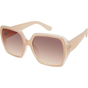 Martha Stewart womens Ms123 Modern Uv400 Protective Square Sunglasses – Timeless Gifts for Her, 58mm Square Sunglasses(Crystal Milk)