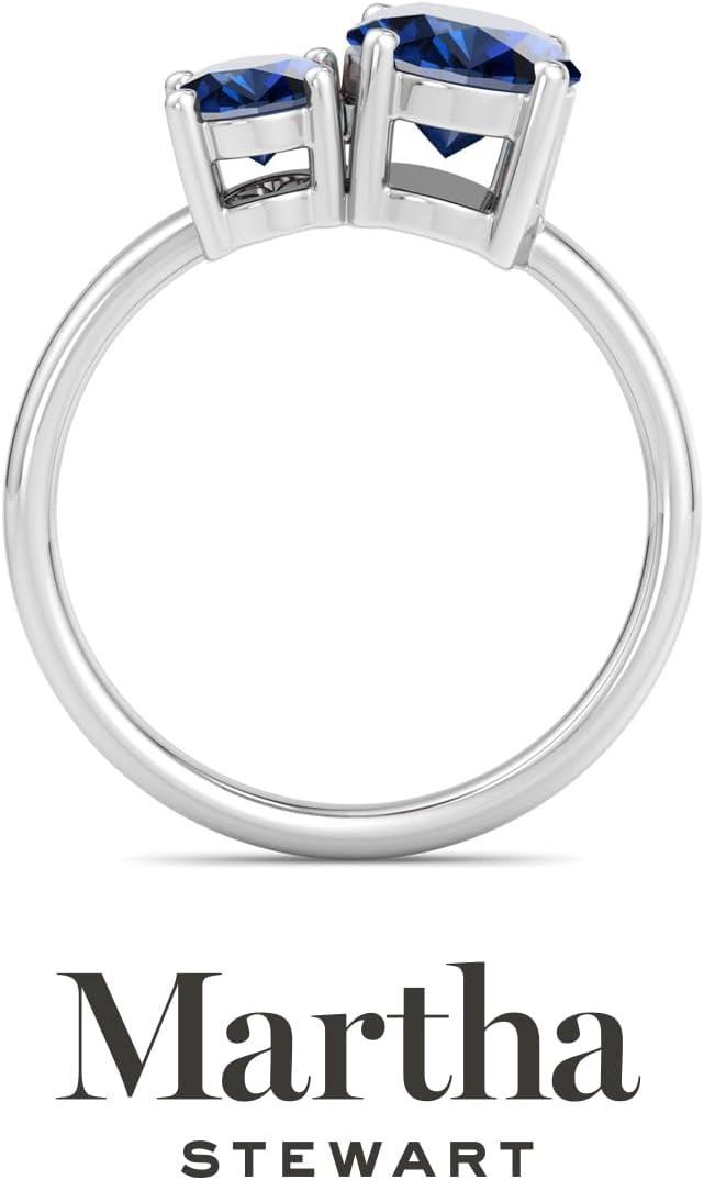 image:imageMartha Stewart 2 34 Carat Two Stone Gemstone Ring For Women in Sterling Silver Gemstone Jewelry For WomenOption 10