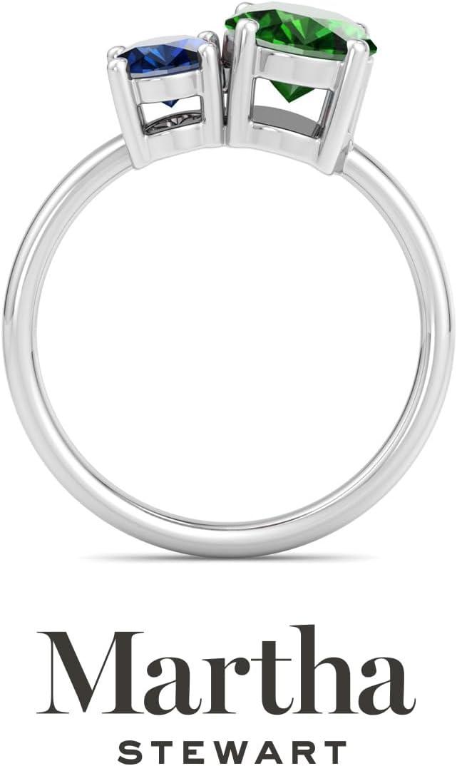 image:imageMartha Stewart 2 34 Carat Two Stone Gemstone Ring For Women in Sterling Silver Gemstone Jewelry For WomenOption 2