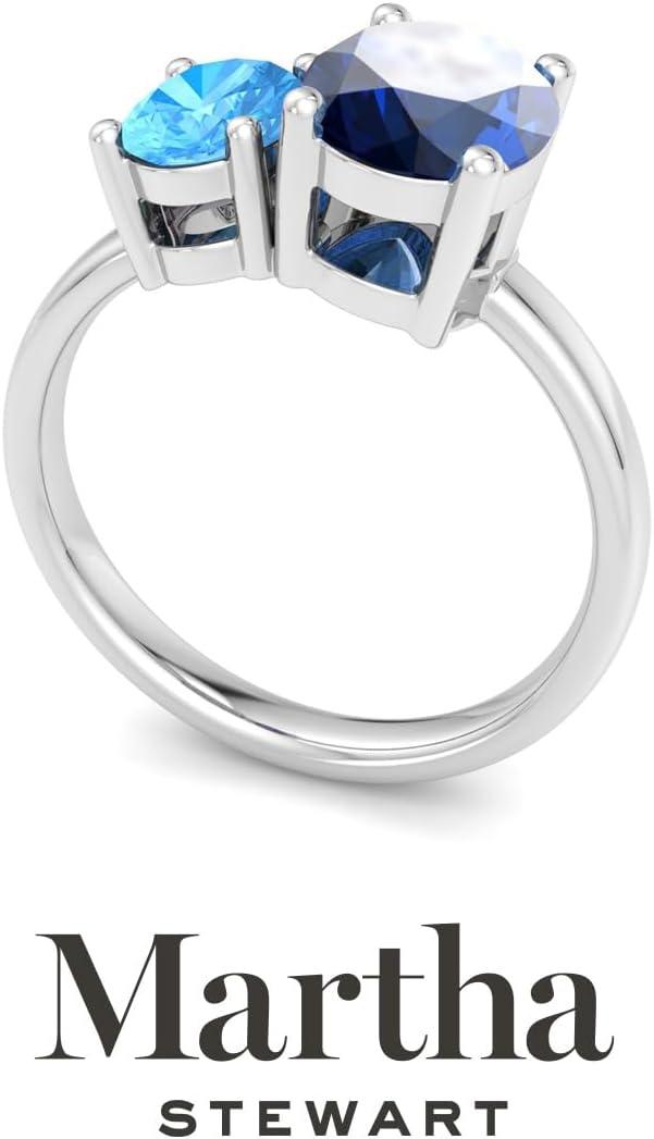 image:imageMartha Stewart 2 34 Carat Two Stone Gemstone Ring For Women in Sterling Silver Gemstone Jewelry For WomenOption 3